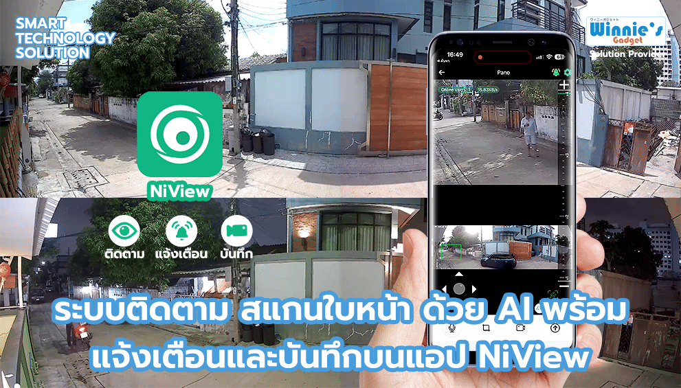 กล้องวงจรปิดมุมกว้าง SebO EIZEN 4K DUO PANORAMA WIFI